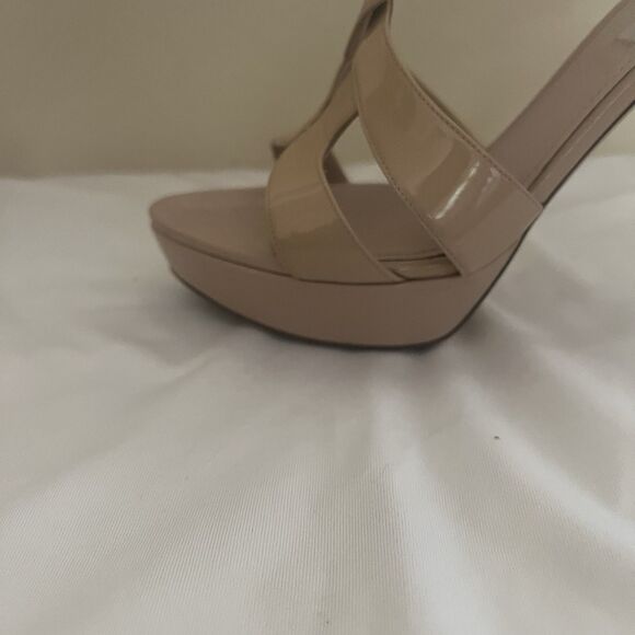 MIU MIU Nude Patent Leather Platform Sandals Size: 39.5/ 9.5 Made in Italy - Picture 8 of 13